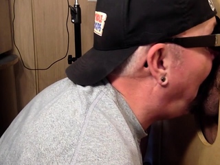 Gloryhole dude fucked in anal hole