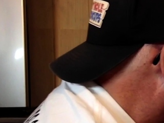 Oral gloryhole DILF sucks cock at home