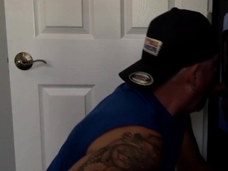 Cocksucking gloryhole DILF sucks BF cock