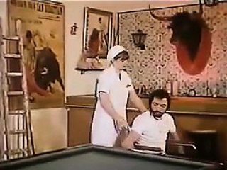Hairy nurse and a patient having sex