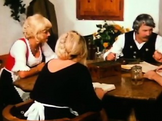 Farm Old Man Pleases Younger Blondie On His Dining Table...