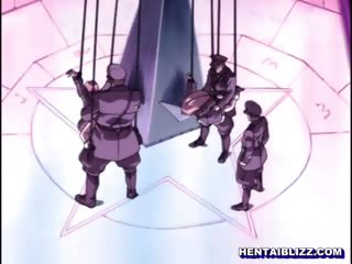 Chained hentai girls humiliated...