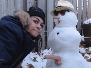 Teen Gets Fucked By Snowman...