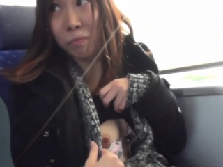 Asian Peeing On Train...