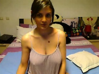 College brunette tits out watch part...