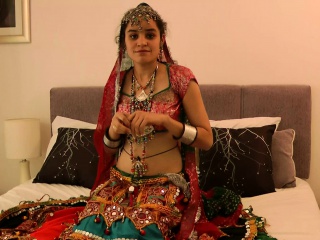 Charming Indian College Girl Jasmine In Gujarati Garba Dress...