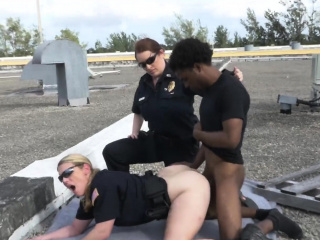 Officer Jane Gets Drilled Up On A Rooftop...