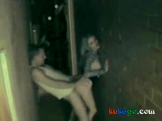 Amateur fuck in alley out of club
