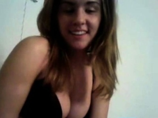 Busty teen flashes big boobs and pussy on webcam