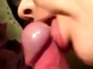 Petite babe licking dick...