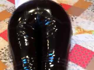Squeezingmy Ass In Shiny Vinyl Pants...