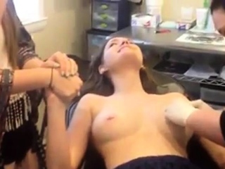 Young Girl Gets Nipples Pierced...