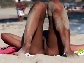 Nude beach - hard nipple mature