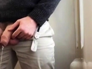 Thick Uncut Cock Pissing...