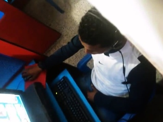 Str8 Cum In His Hand In Cyber Cafe...