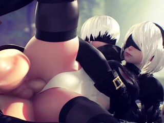 2b with sport body dick in...