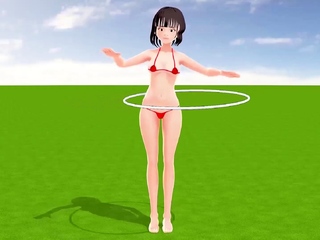Toyota Nono Anime Girl Wearing A Mostly Naked Micro Bikini...