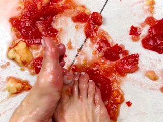 German food feet crunch fetisch porn with sexy student teen