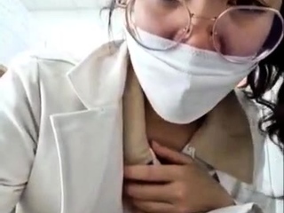 Asian teen masturbating at work showing breasts and pussy 98