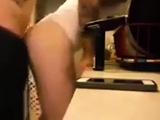 Gay lovers fuck in kitchen