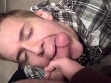 Buddy blowing me and I shoot cum on his tongue