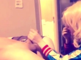 Crossdresser SS Harley Quinn Sucks Cock and Balls