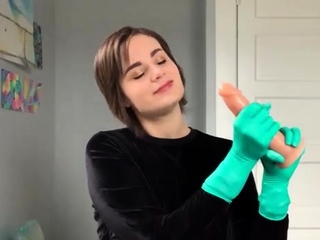 Nina Crowne – Surgical Gloves Handjob _ JOI
