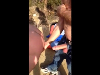 Stranger Beach Fuck with a Big-Cock Daddy Bear