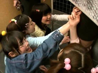 Asian schoolgirl enjoy group sex