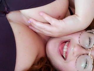 Great Big Boobs On Masturbating Redhead