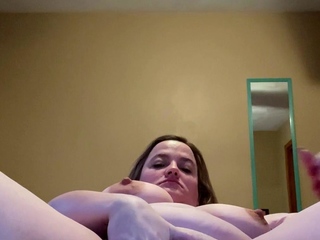 Big boobs milf masturbates with her dildo