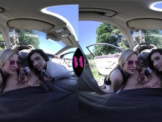 Ria Sunn, Emily Pink – Blow Job In The Car With Hitchhikers