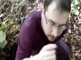 Bear Cub Blows a Load in His Mouth and Swallows
