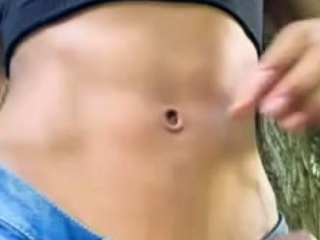 Kimla Reina Risky Standing Masturbation In The Forest