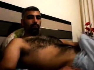 Hairy Horny Daddy Strokes His Big Cock