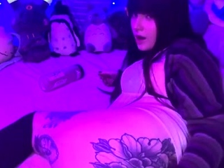 Shemale tranny using anal toys on kinky tgirl