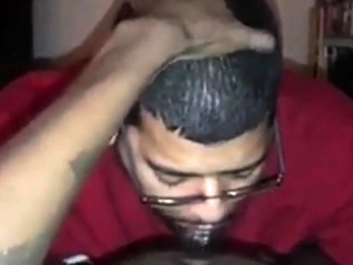 Big Black Cock Blowjob by Amateur Dick Gobbler