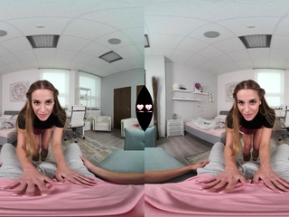 Nasty gf Eveline Dellai will play with your dick