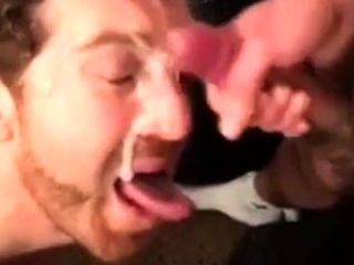 Twink’s Facial Fun with Big-Cock Buddies