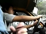Big Dick Flash for Taxi Driver - Gay Latino Handjob