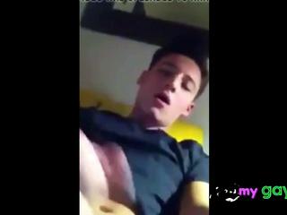 Cumming Hard After School – Twink Amateur Masturbates