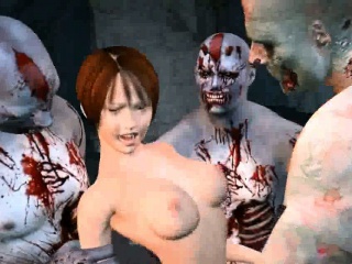 3d Cartoon Babe Some Zombies...